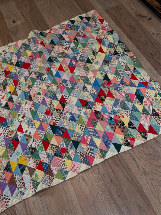 Vintage Scrap Quilt Bed Runner