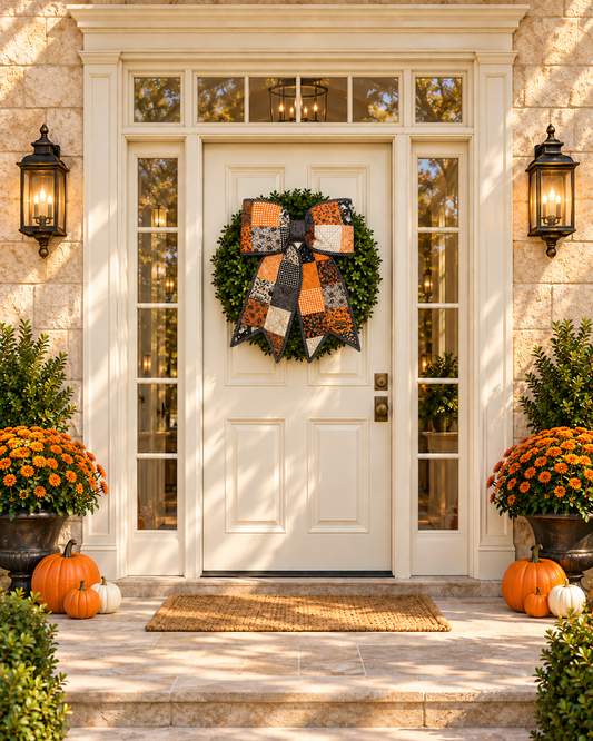Classic Halloween Quilted Bow