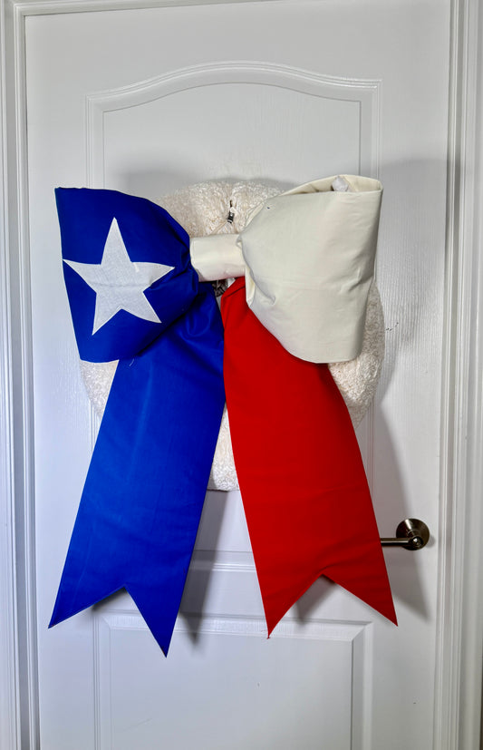 Texas State Flag Bow | Missionary Farewell Decor | Large Front Door Bow