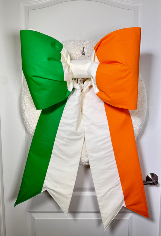 Ireland Flag Bow | Missionary Farewell Decor | Large Front Door Bow