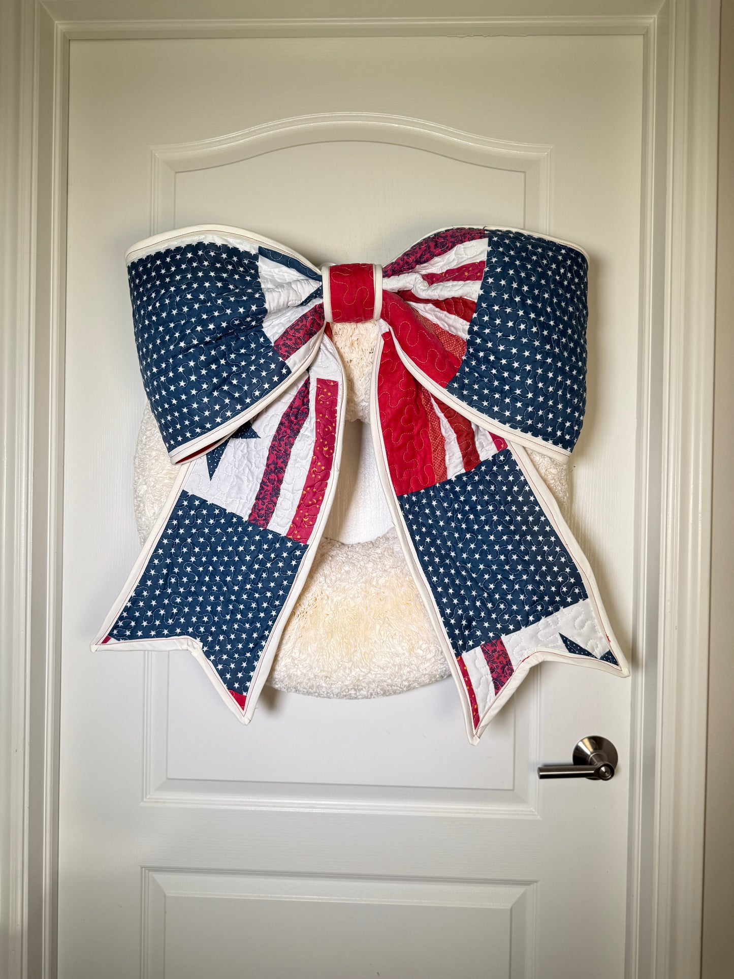 American Print Floppy Quilt Bow