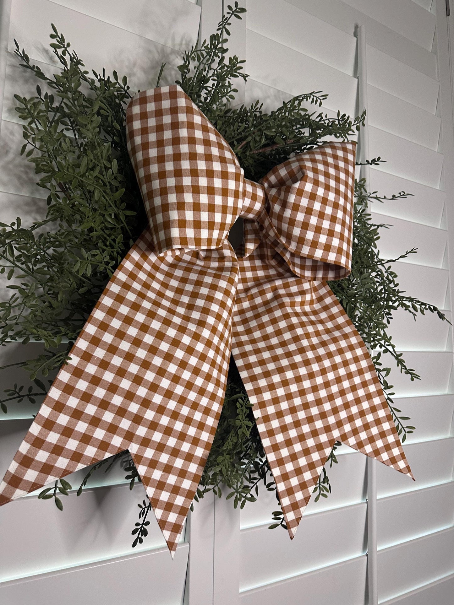 Toffee Windowpane Bow