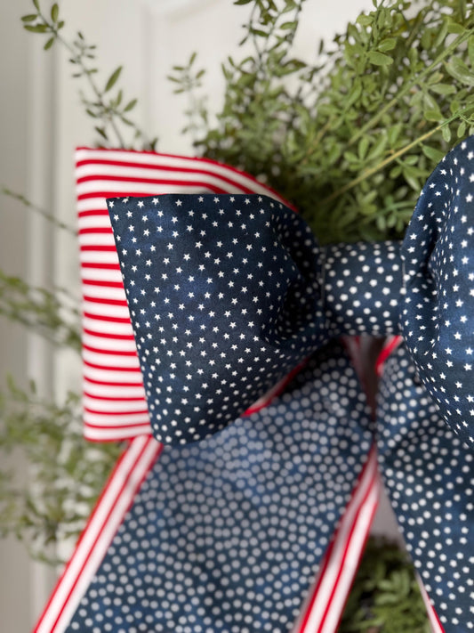 Skinny Stars & Stripes Double Bow