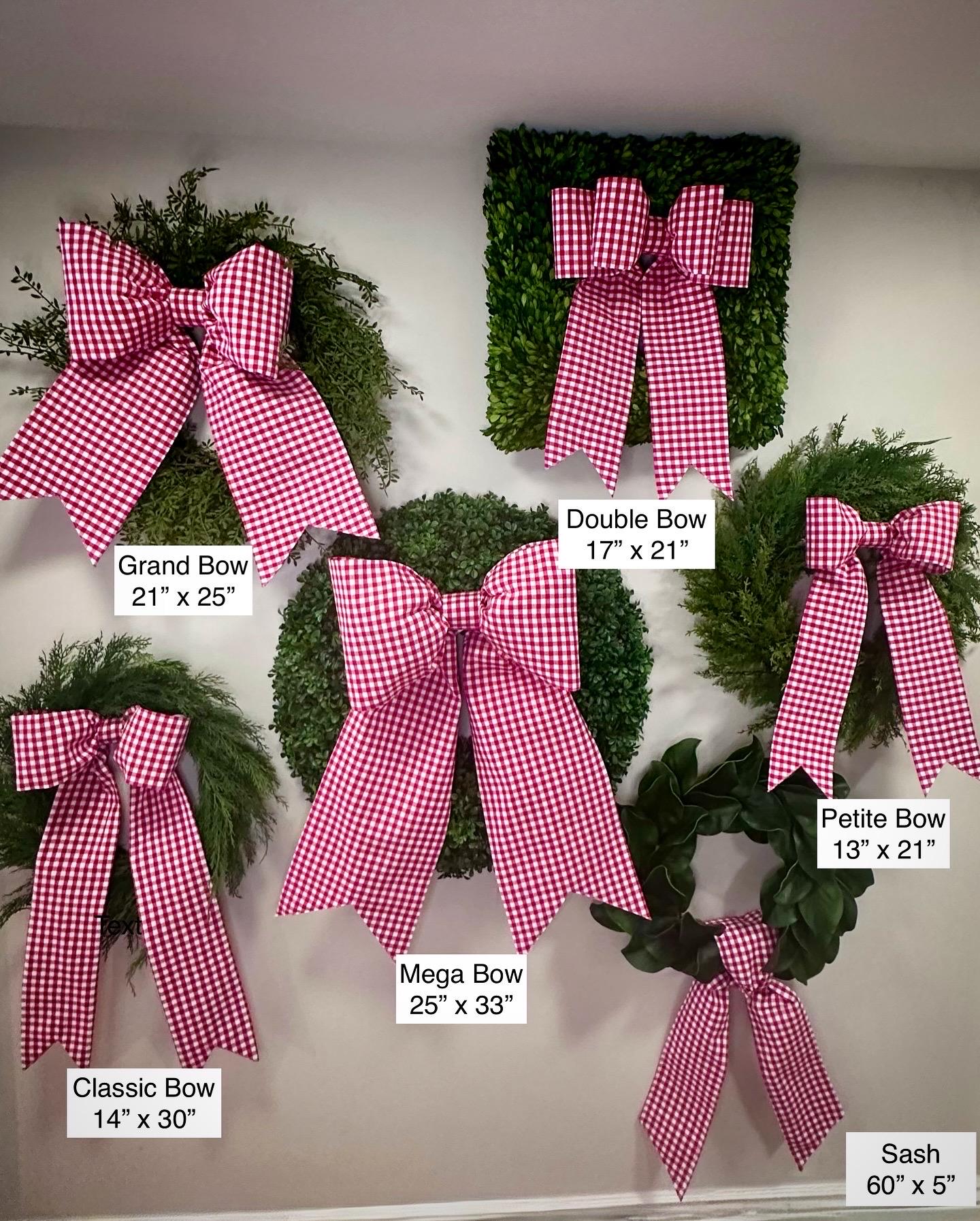bow available in these sizes