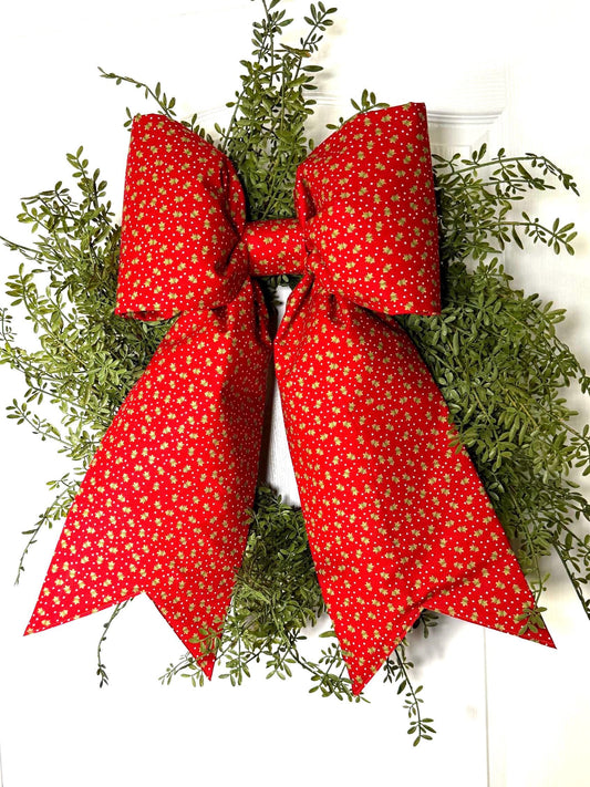 Red Christmas Tree Bow β Holiday Wreath, tree and Door Decor