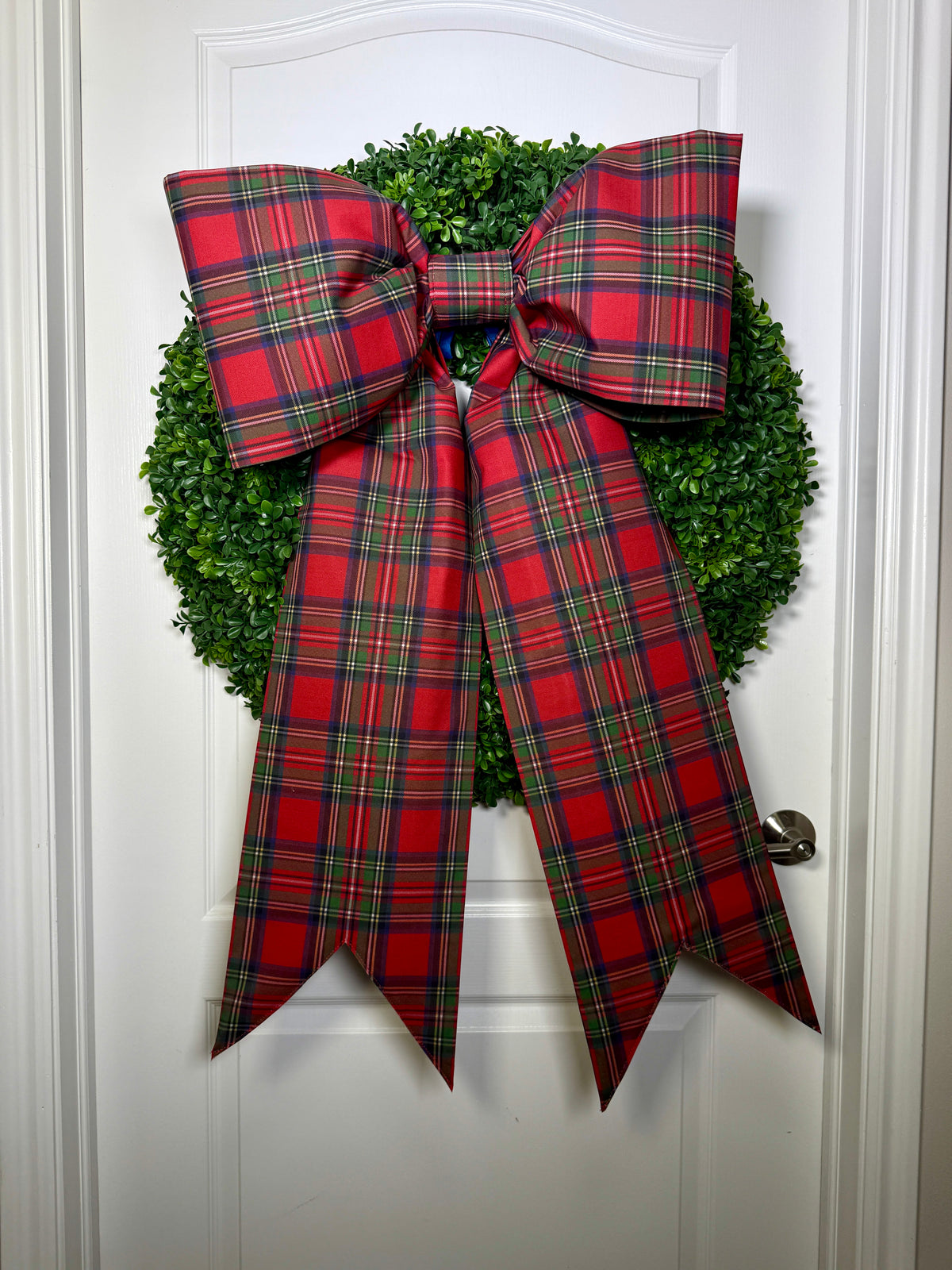 Classic Christmas Tartan Bow | Handmade Holiday Décor