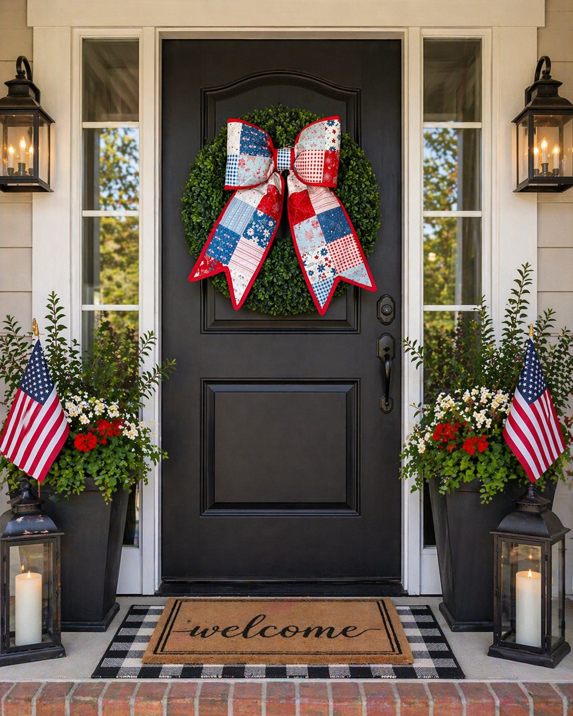 American Picnic Quilted Bow