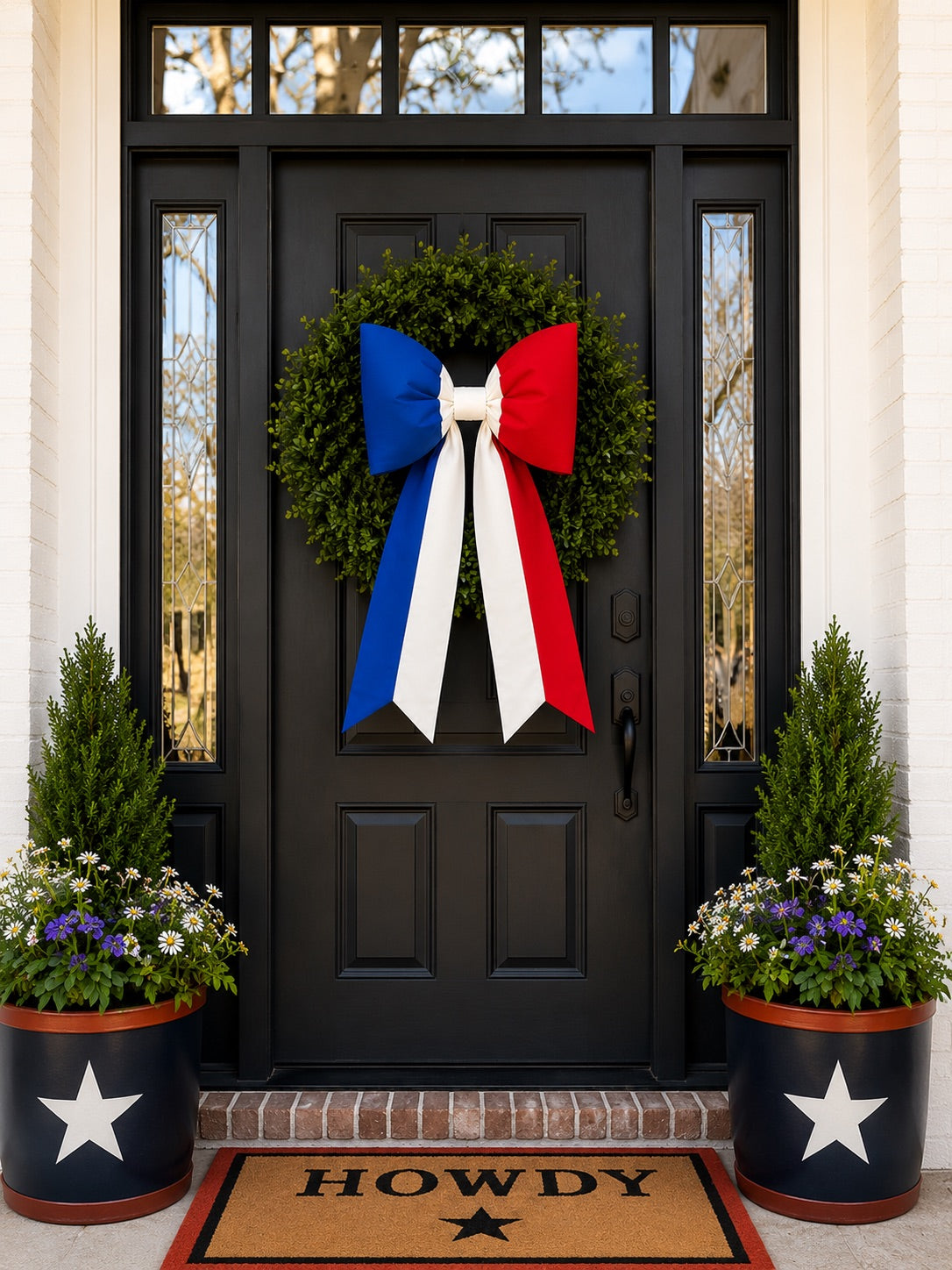 France Flag Bow | Missionary Farewell Decor | Large Front Door Bow