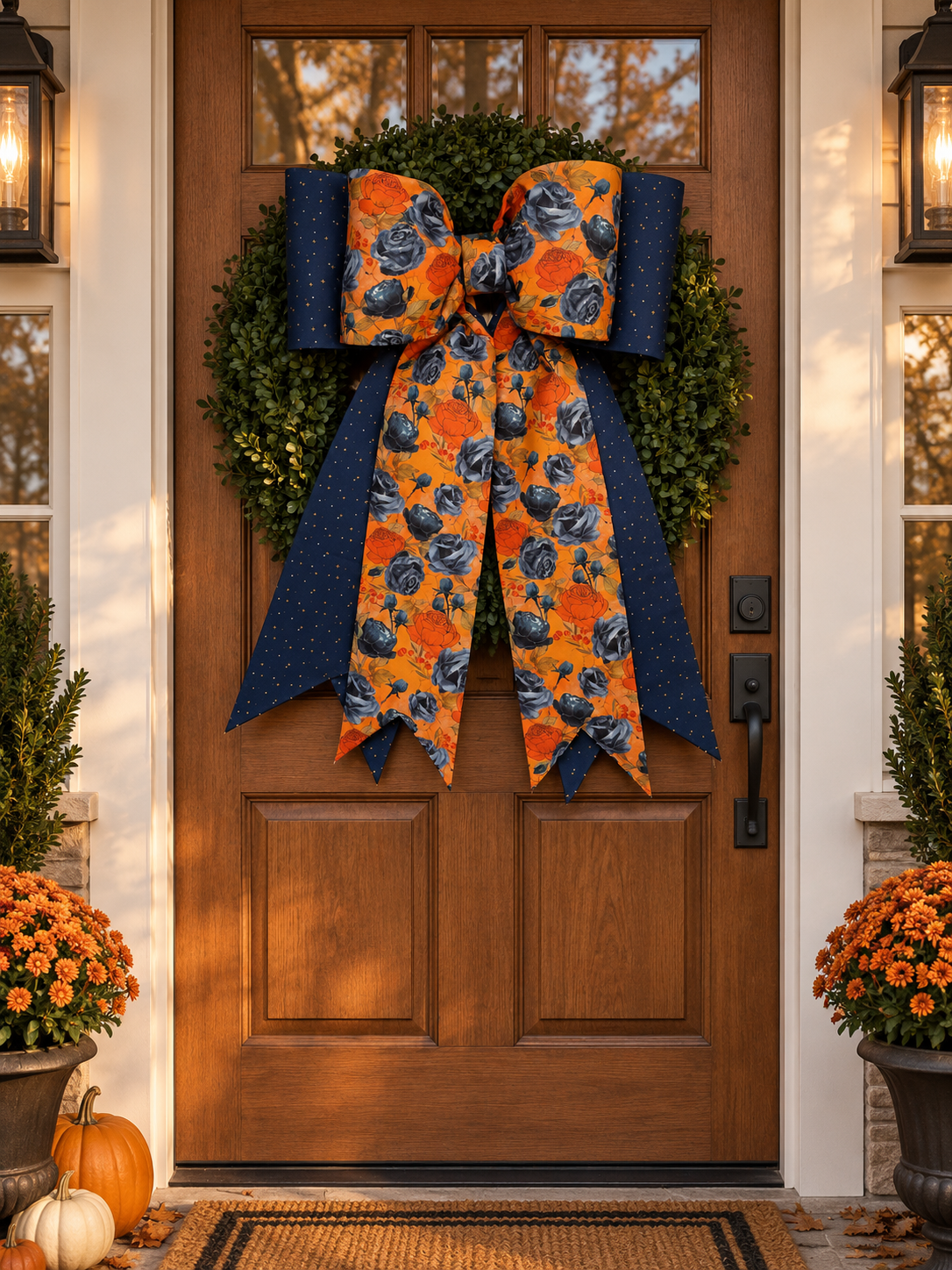 Midnight Rose Halloween Bow