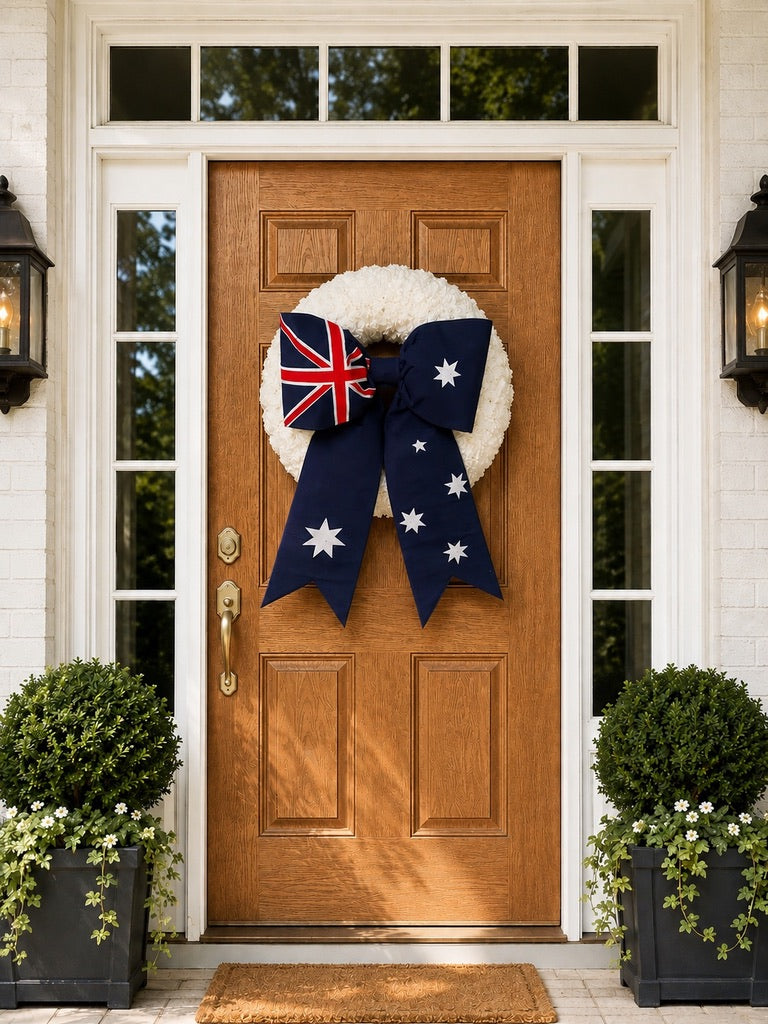 Australia Flag Bow | Missionary Farewell Decor | Large Front Door Bow