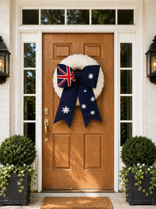 Australia Flag Bow | Missionary Farewell Decor | Large Front Door Bow