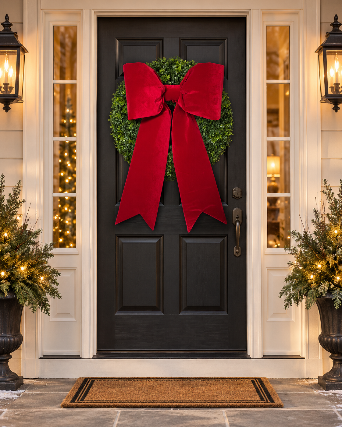 Red Velvet Holiday Bow for wreaths,  Doors and Decor