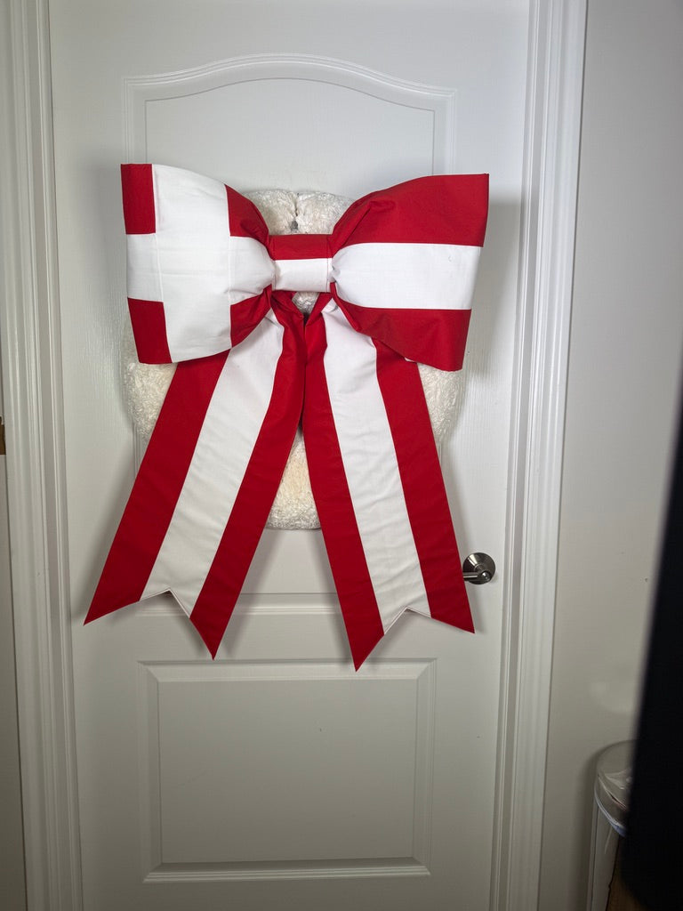 Denmark Flag Bow | Missionary Farewell Decor | Large Front Door Bow