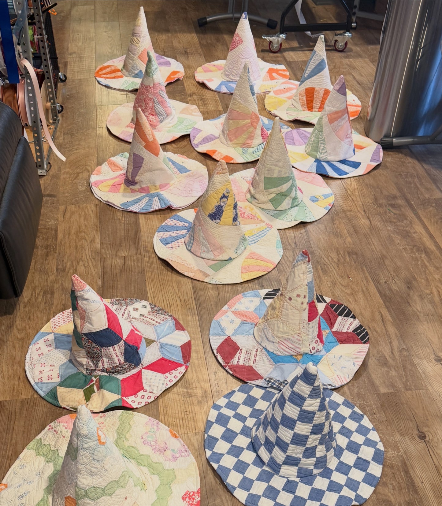 Vintage Quilted Witch Hat #3