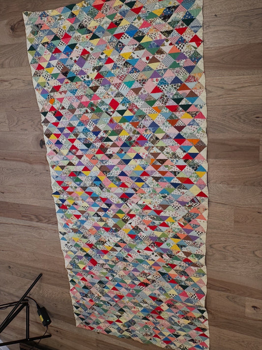 Vintage Scrap Quilt Bed Runner