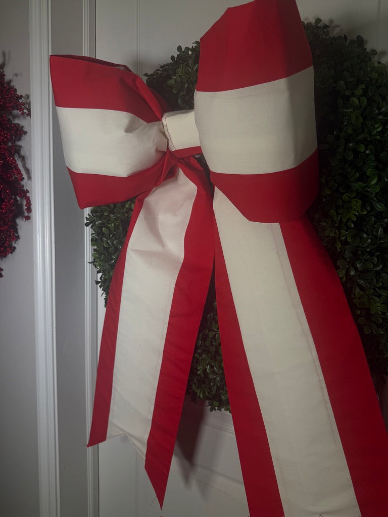 Austria Flag Bow | Missionary Farewell & Country Decor | Large Front Door Bow