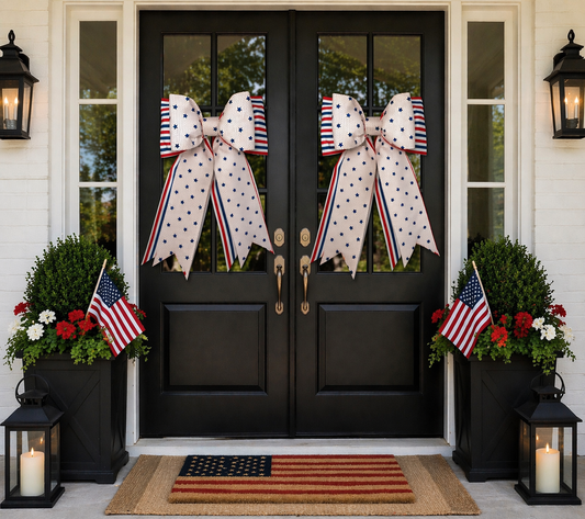 Stars & Stripes Double Bow