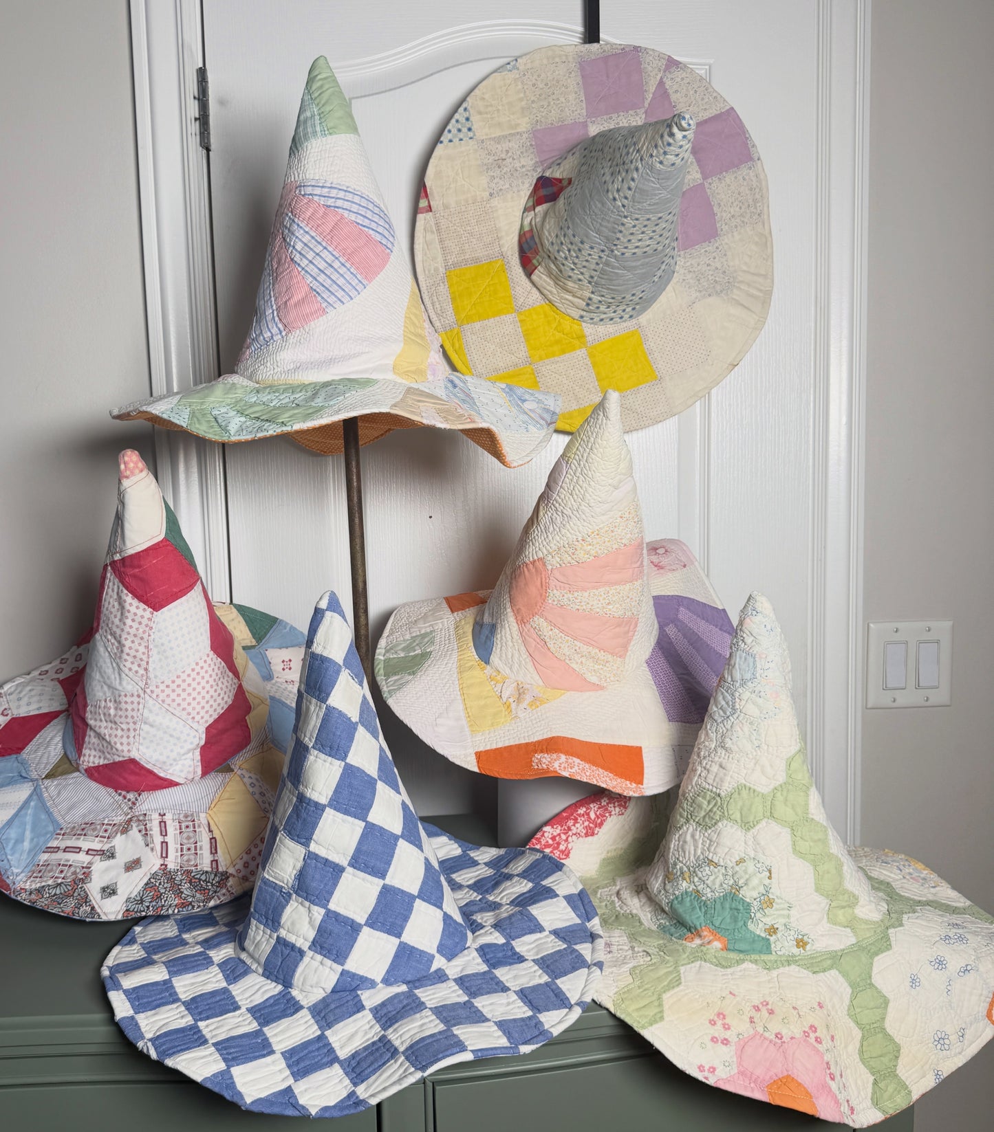 Vintage Quilted Witch Hat #3