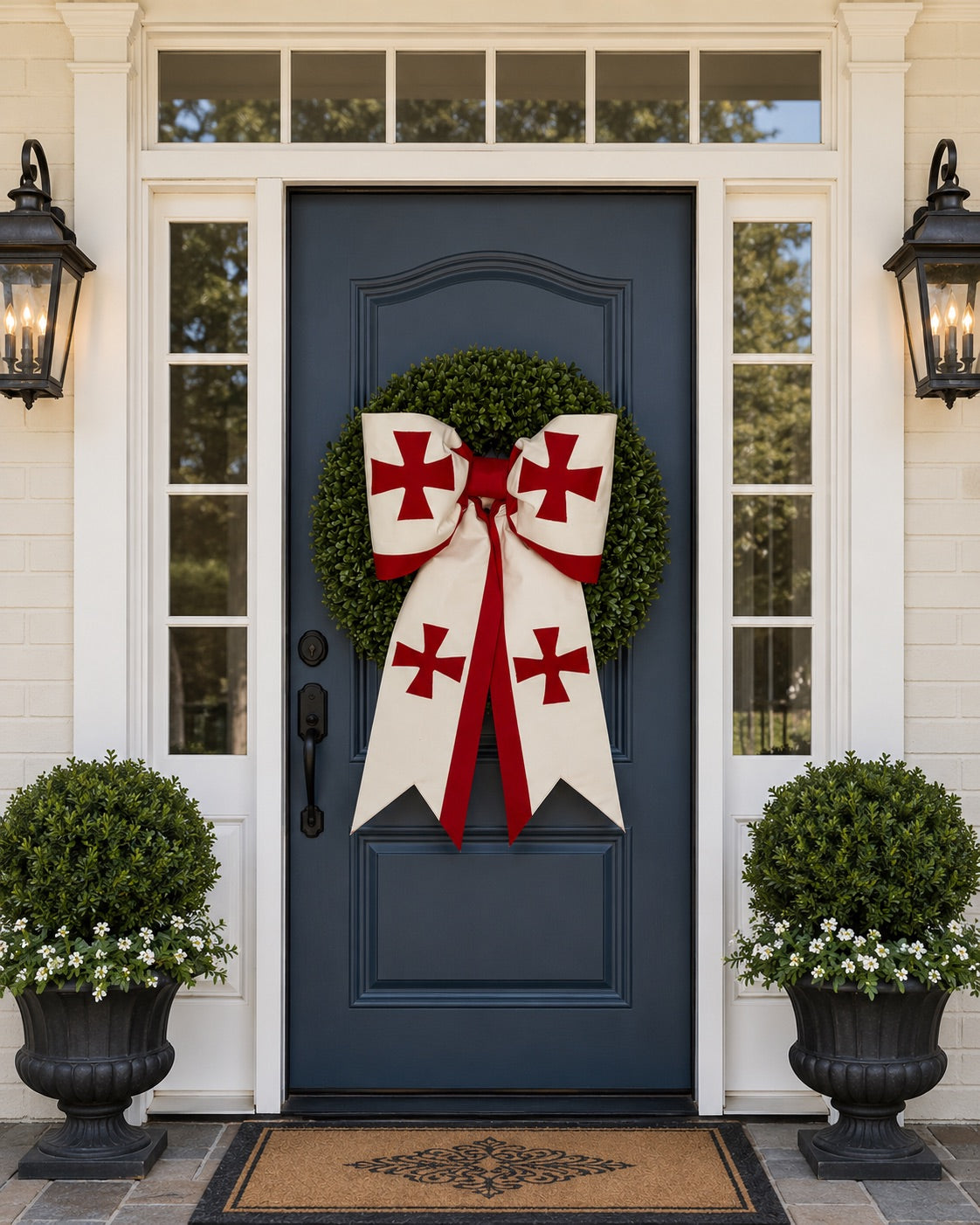 Georgia COUNTRY Flag Bow | Missionary Farewell Decor | Large Front Door Bow