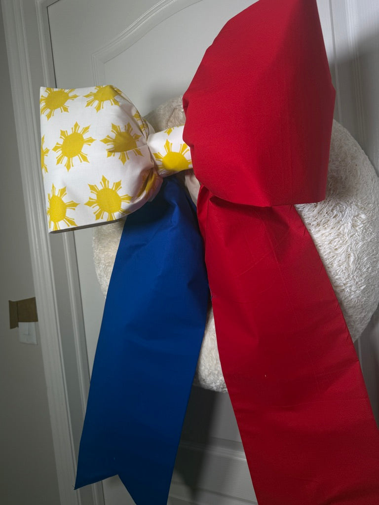 Philippines  Flag Bow | Missionary Farewell Decor | Large Front Door Bow