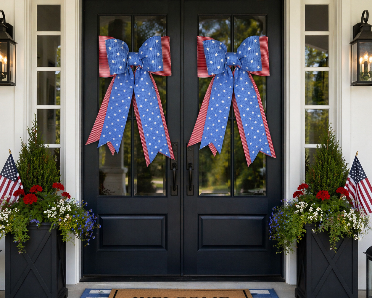 Mini Stars & Stripes Double Bow