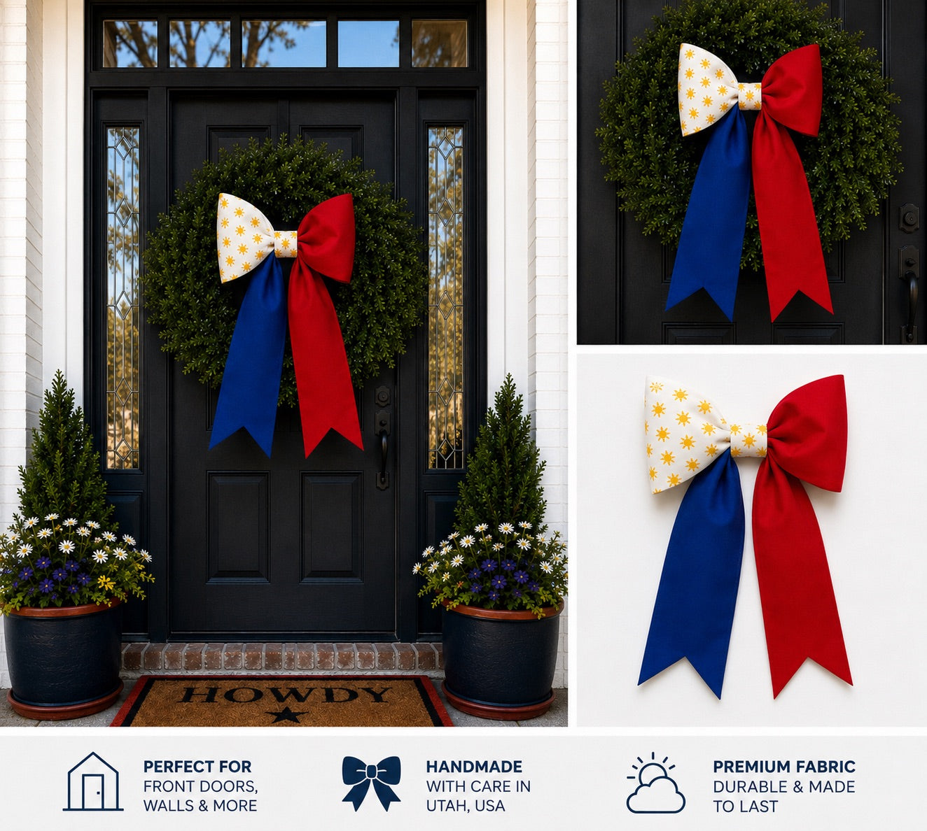 Philippines  Flag Bow | Missionary Farewell Decor | Large Front Door Bow