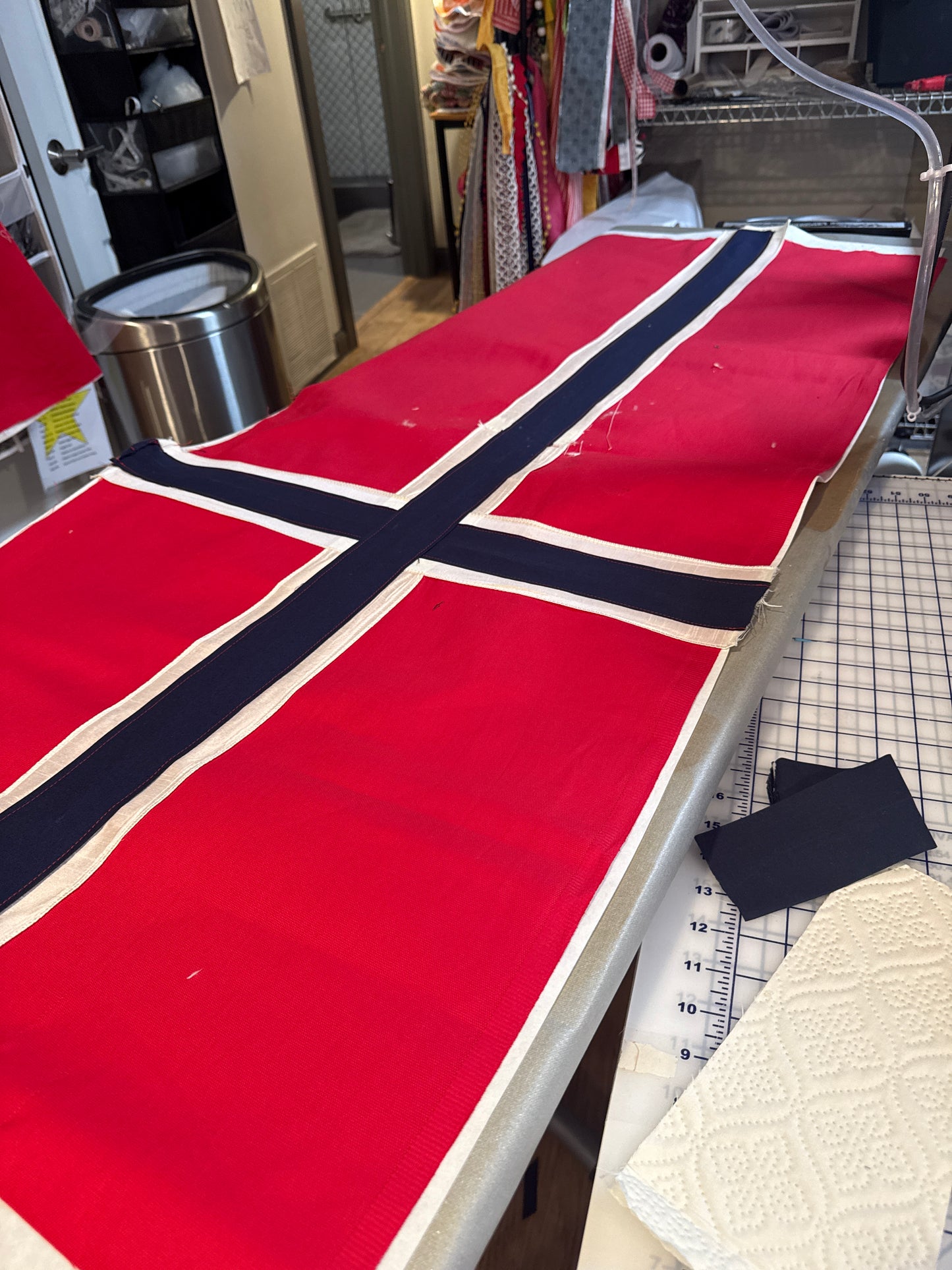 Norway Flag Bow | Missionary Farewell Decor | Large Front Door Bow