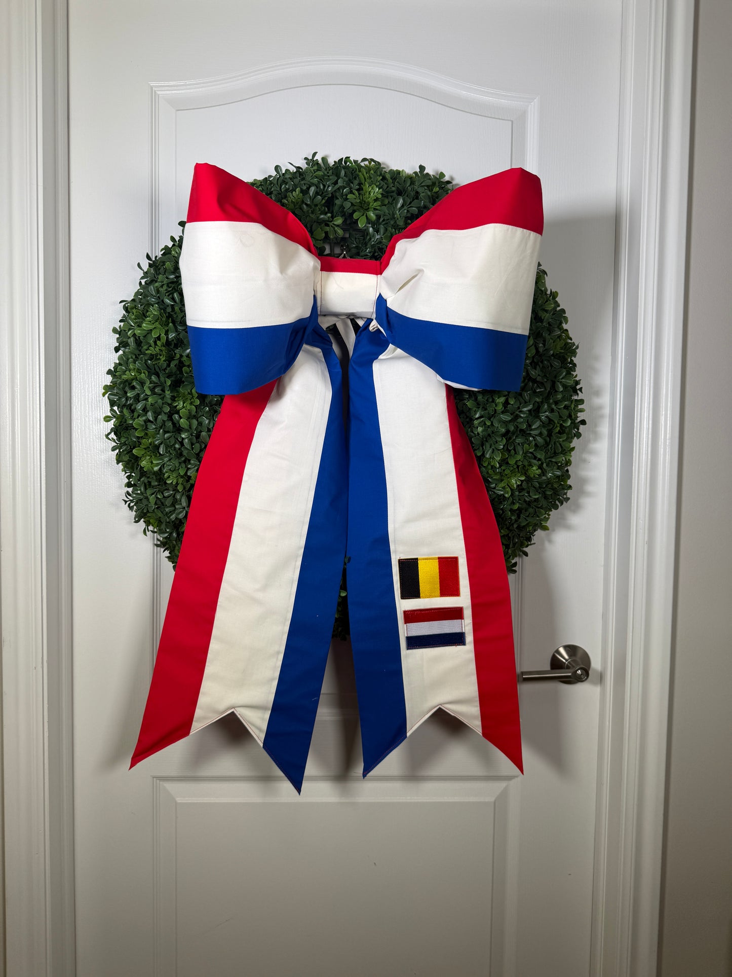 Netherlands Flag Bow | Missionary Farewell Decor | Large Front Door Bow