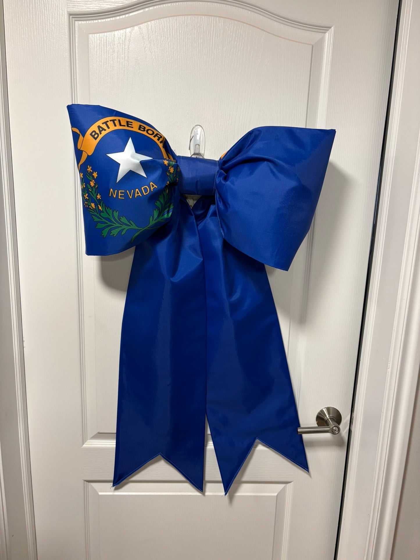 Nevada Flag Bow | Missionary Farewell Decor | Large Front Door Bow