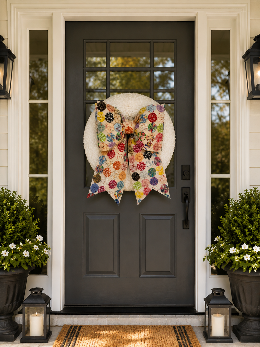 Vintage Yo-Yo Quilted Bow