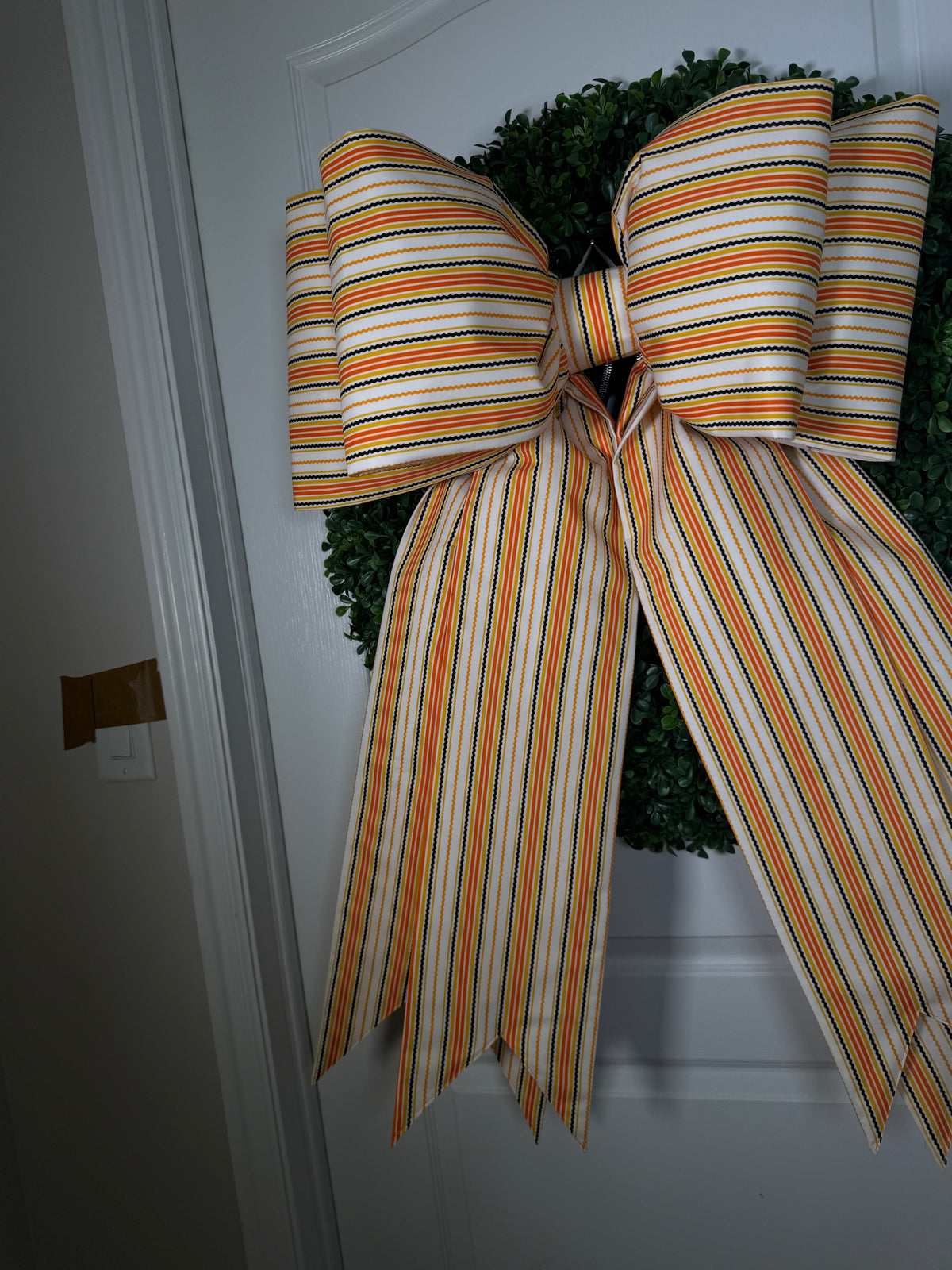 Autumn Stripe Bow Collection| Fall & Halloween Door Décor