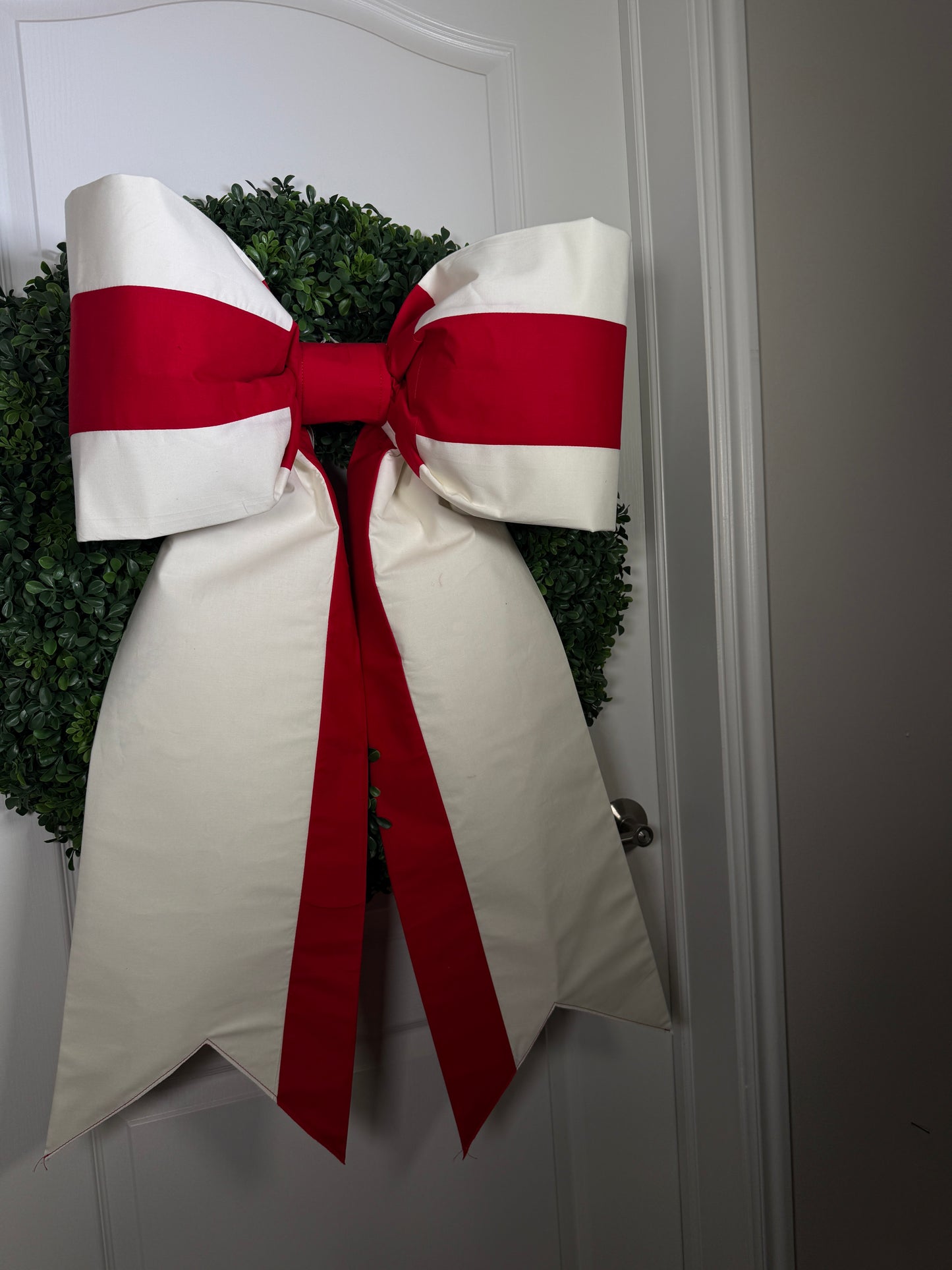 England Flag Bow | Missionary Farewell Decor | Large Front Door Bow