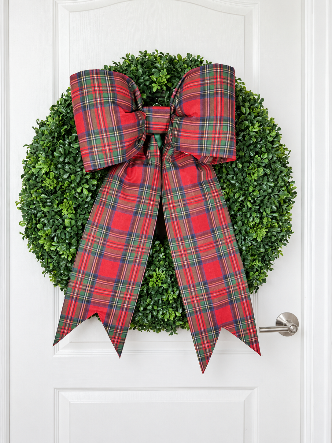 Classic Christmas Tartan Bow | Handmade Holiday Décor