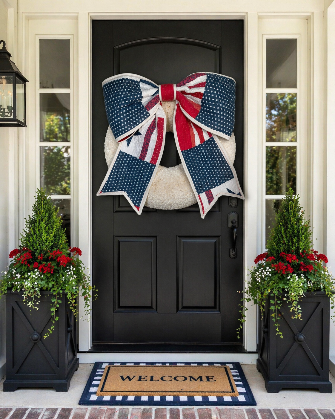 American Print Floppy Quilt Bow