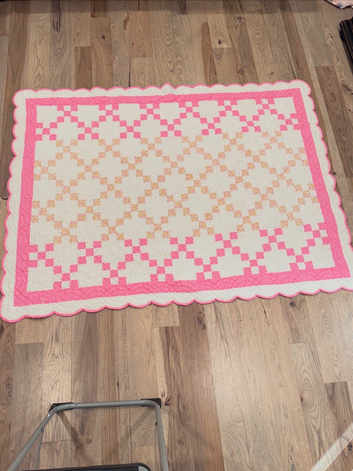 Pink Irish Chain Quilt