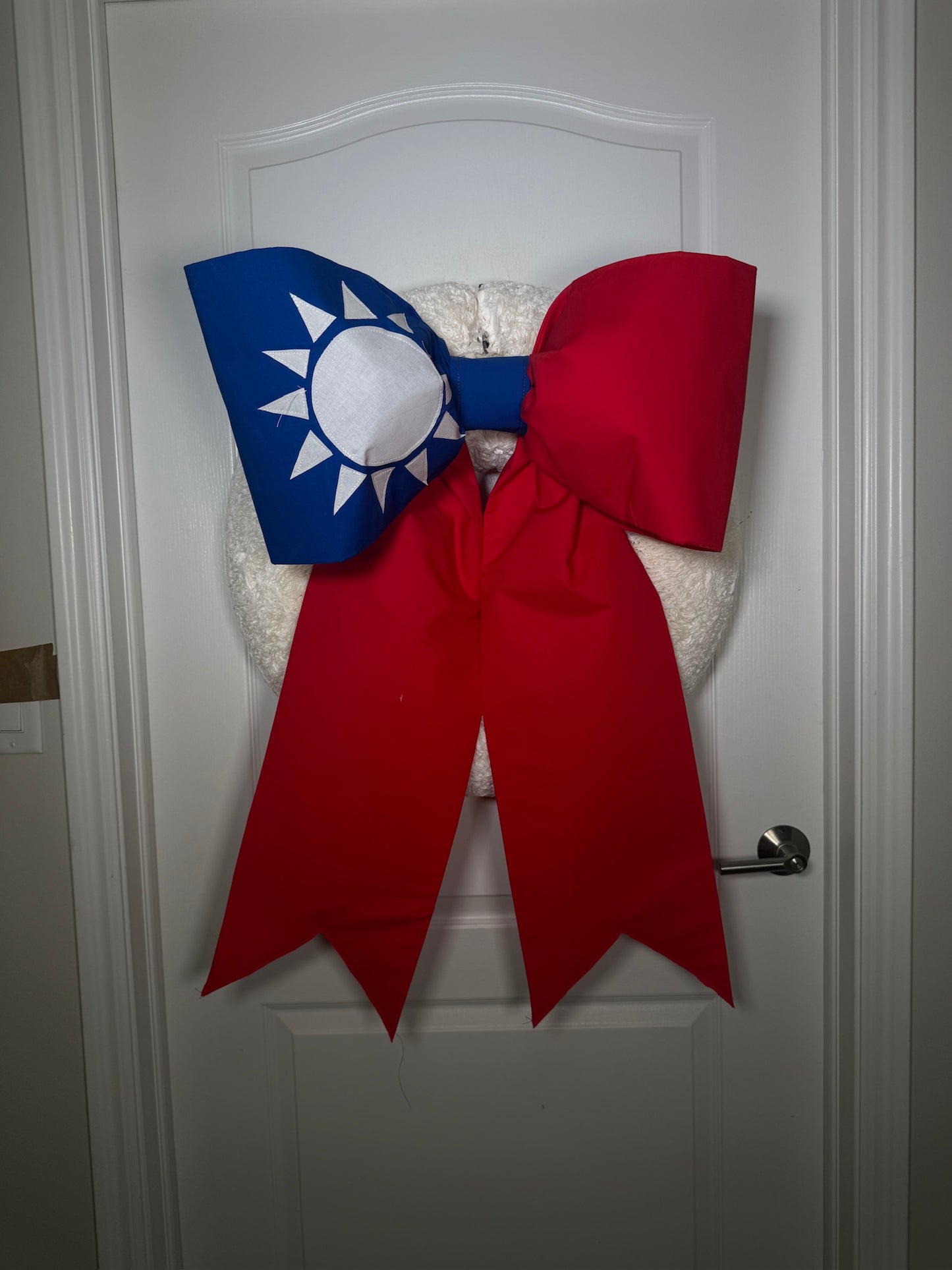 Taiwan  Flag Bow | Missionary Farewell Decor | Large Front Door Bow
