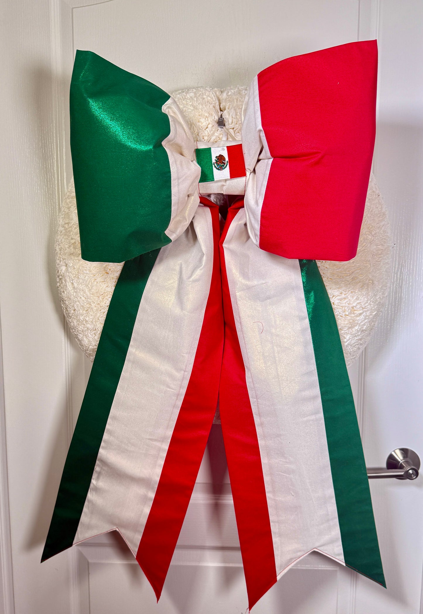 Mexico Flag Bow | Missionary Farewell Decor | Large Front Door Bow