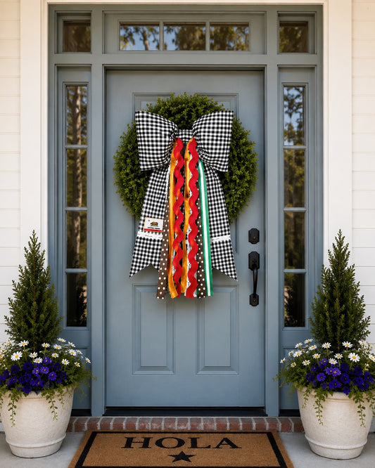 Custom State Flag Bow | Missionary Farewell Decor | Large Front Door Bow