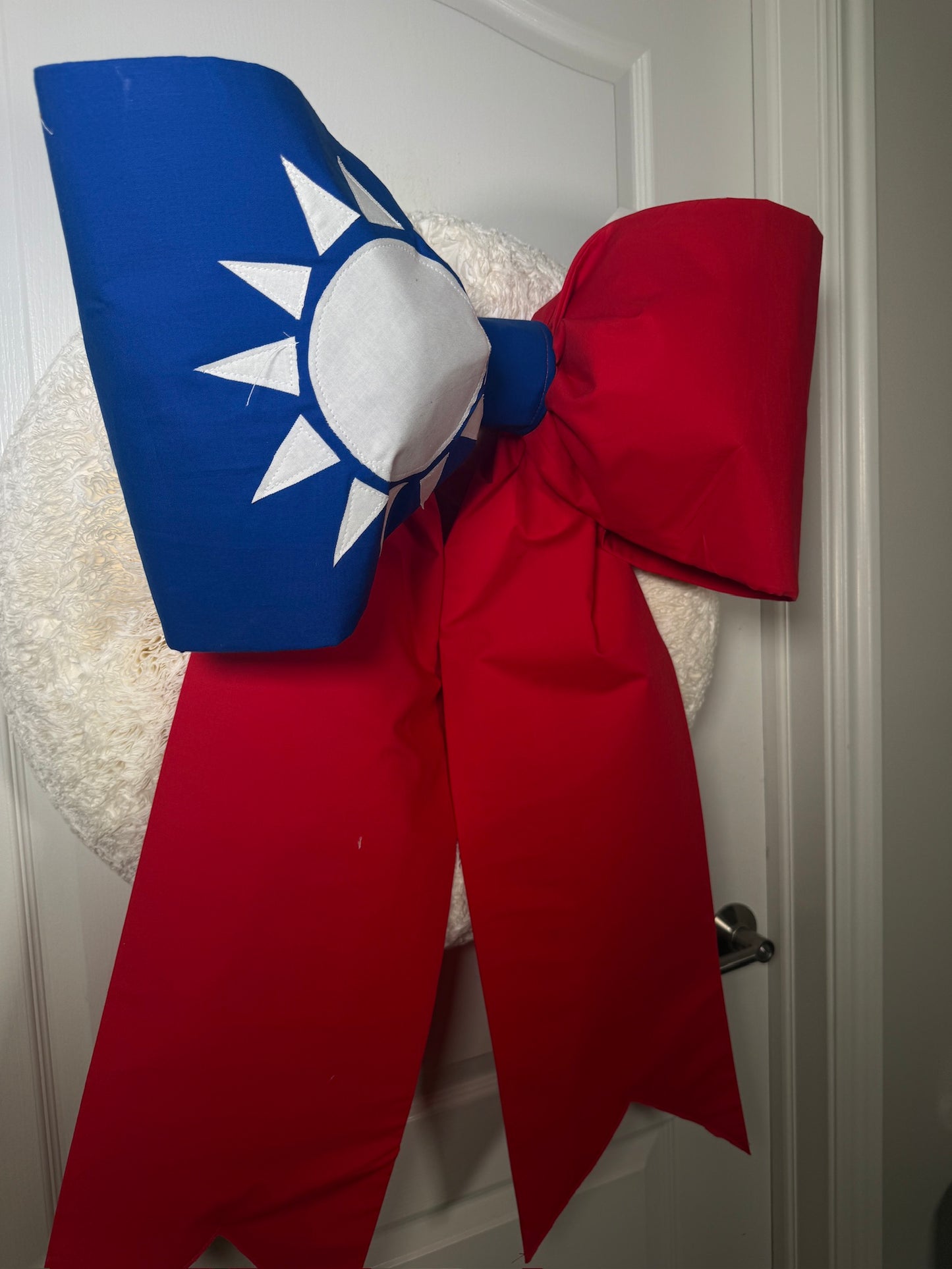 Taiwan  Flag Bow | Missionary Farewell Decor | Large Front Door Bow