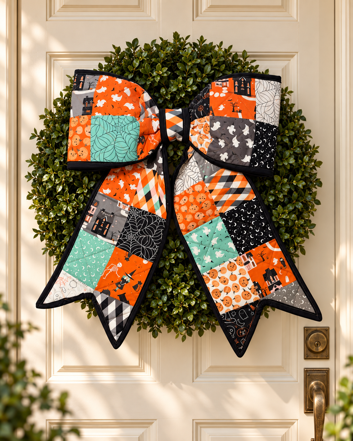 Playful Halloween Quilted Bow