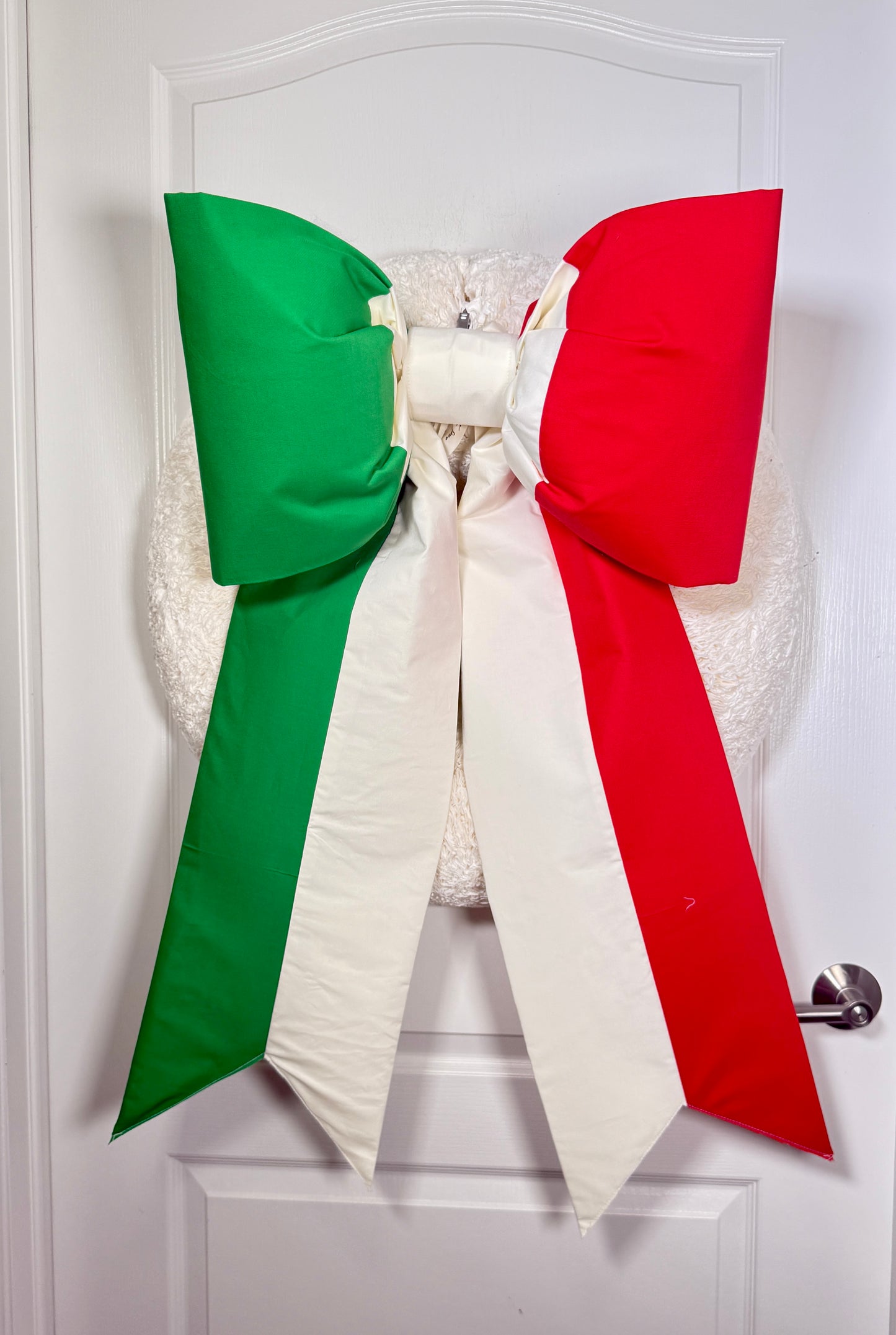 Italy Flag Bow | Missionary Farewell Decor | Large Front Door Bow