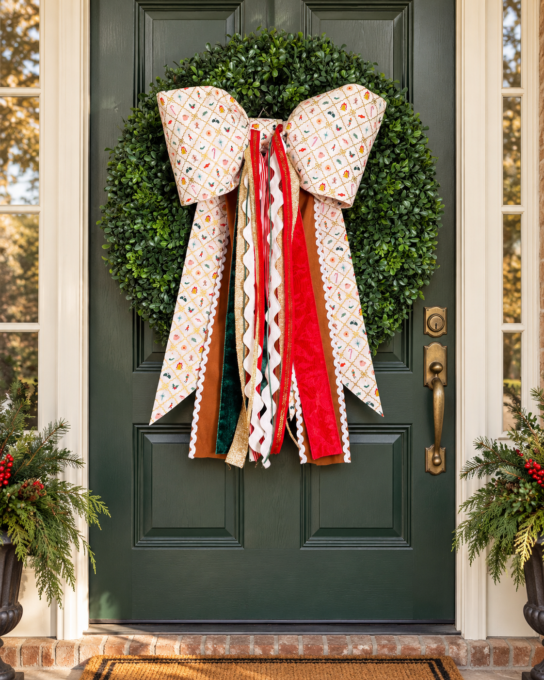 Christmas Jubilee Bow in Cream | Rifle Paper Co. Fabric & Ribbon Tails