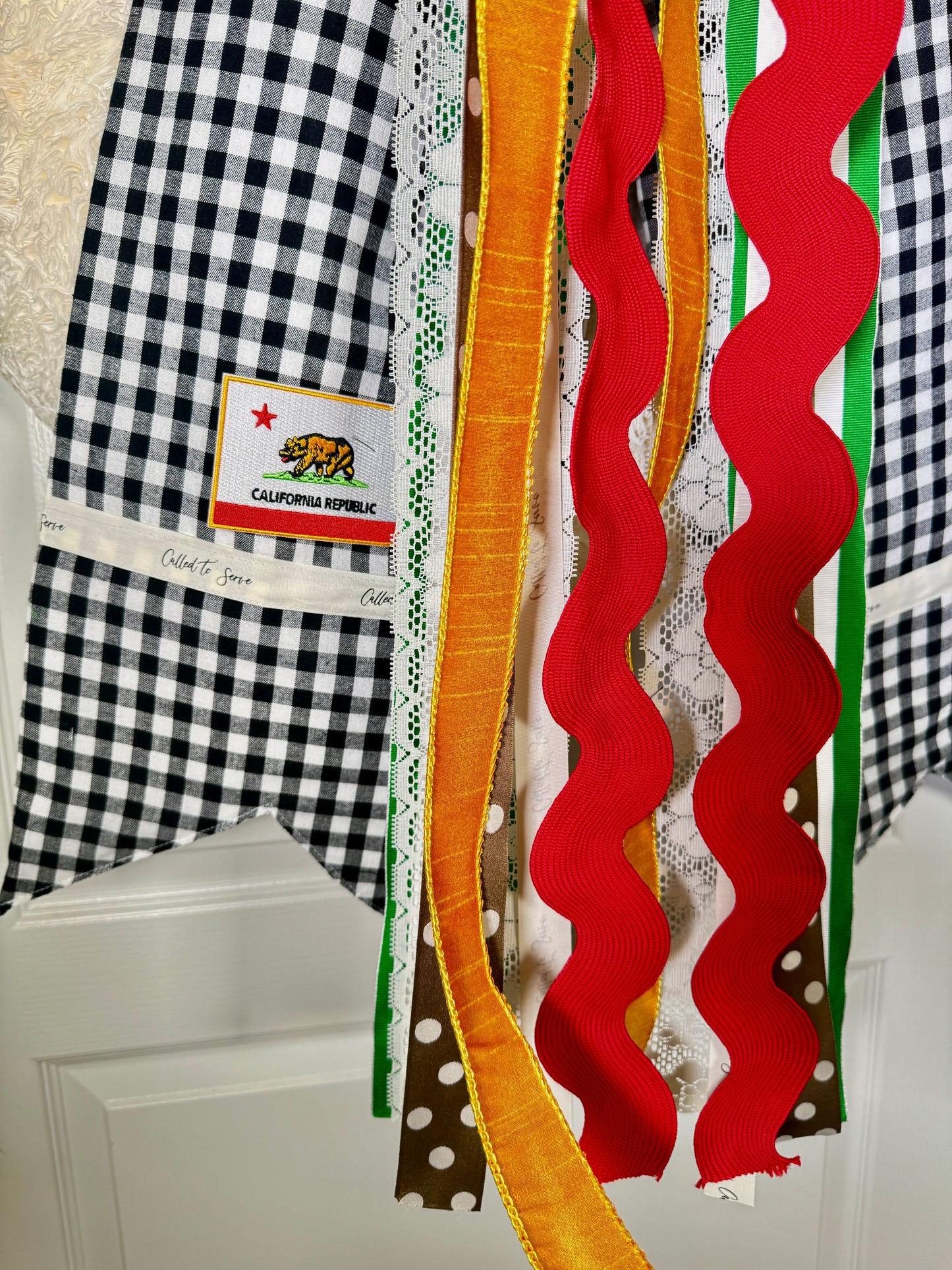 Custom Flag Bow | Missionary Farewell Decor | Large Front Door Bow