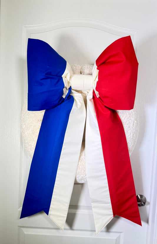 France Flag Bow | Missionary Farewell Decor | Large Front Door Bow