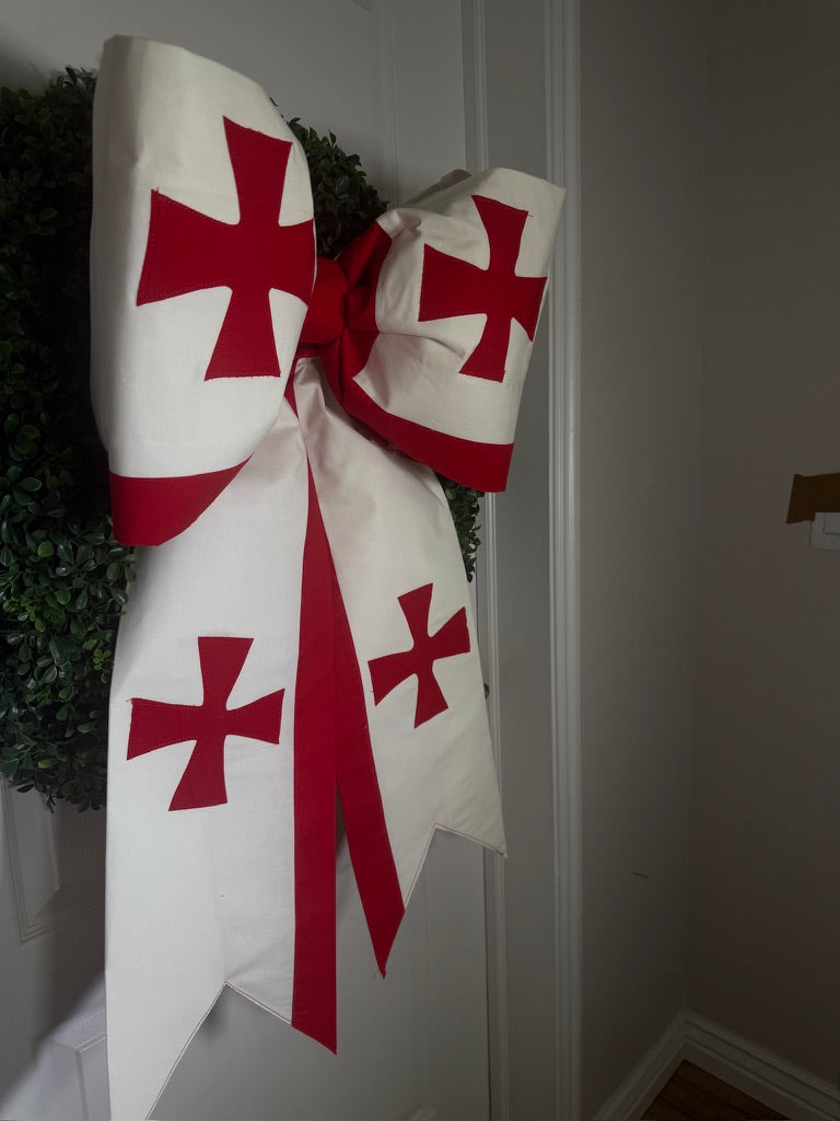 Georgia COUNTRY Flag Bow | Missionary Farewell Decor | Large Front Door Bow