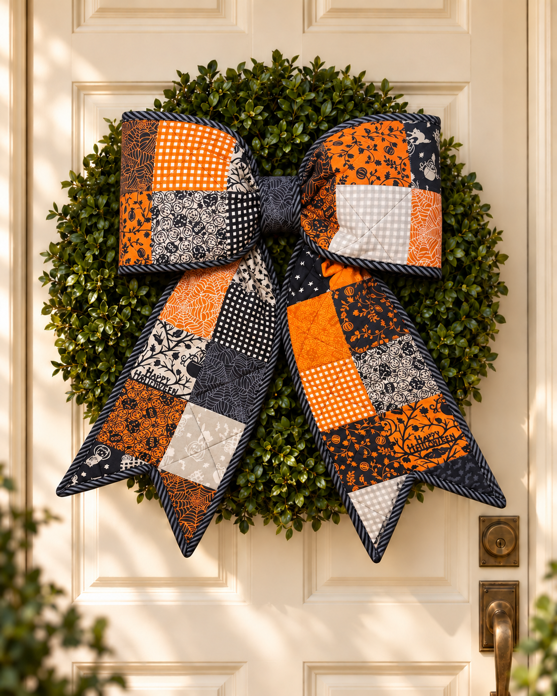 Classic Halloween Quilted Bow