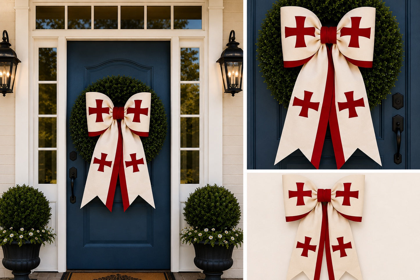 Georgia COUNTRY Flag Bow | Missionary Farewell Decor | Large Front Door Bow