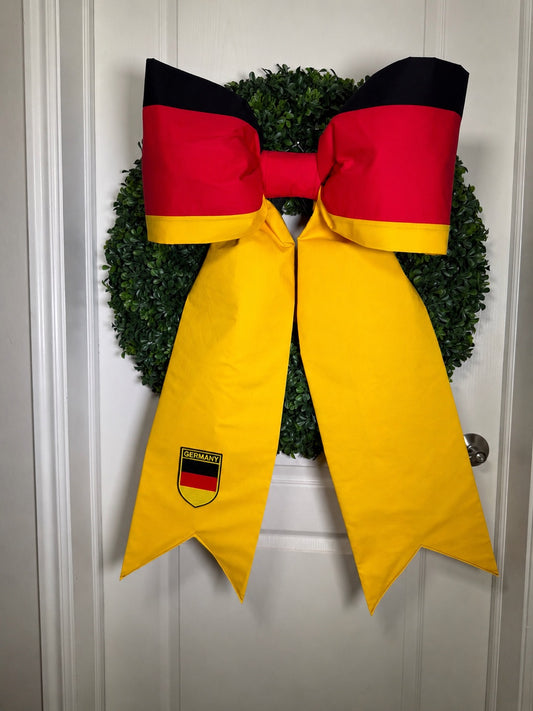 Germany Flag Bow | Missionary Farewell Decor | Large Front Door Bow