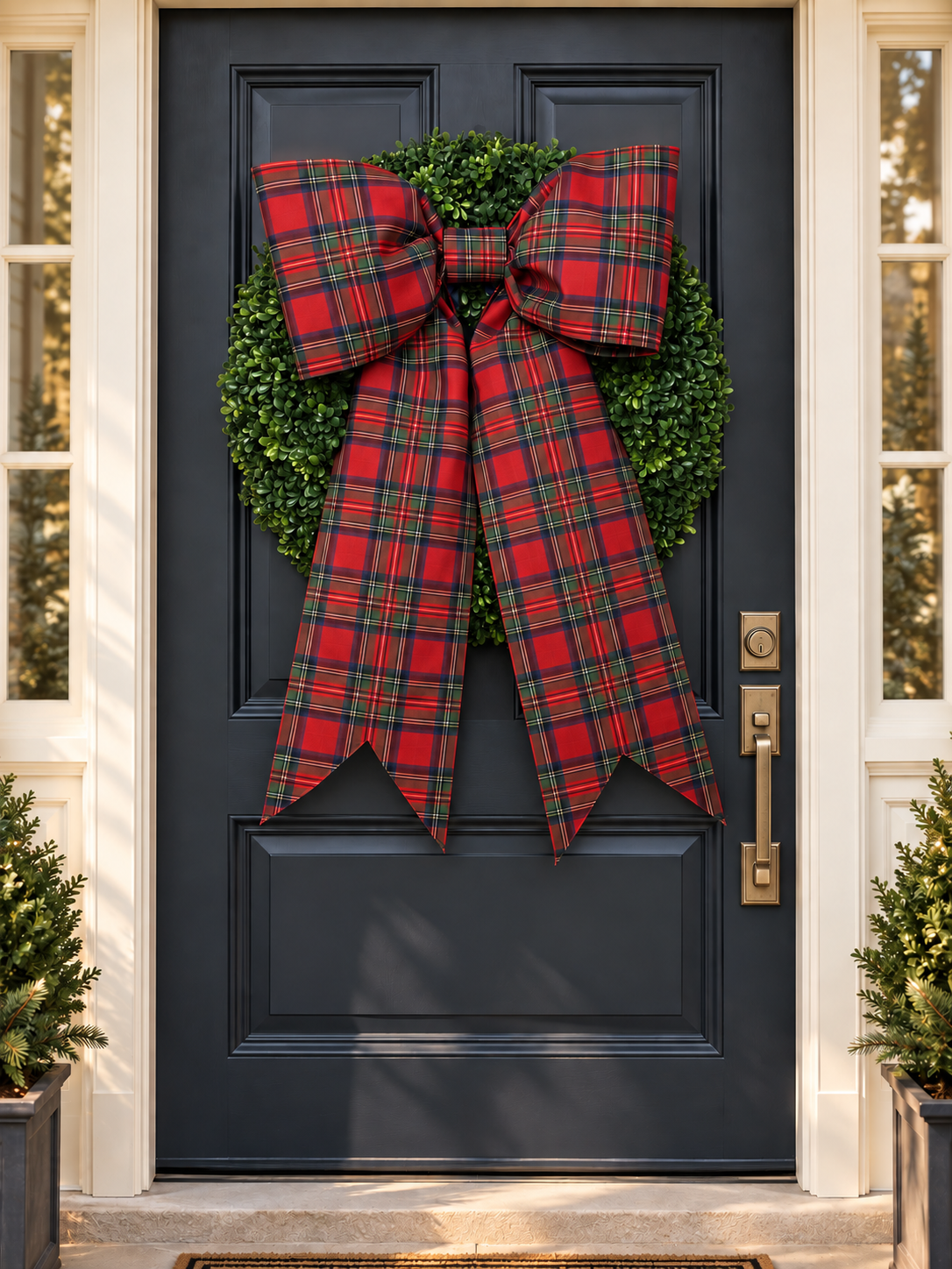 Classic Christmas Tartan Bow | Handmade Holiday Décor