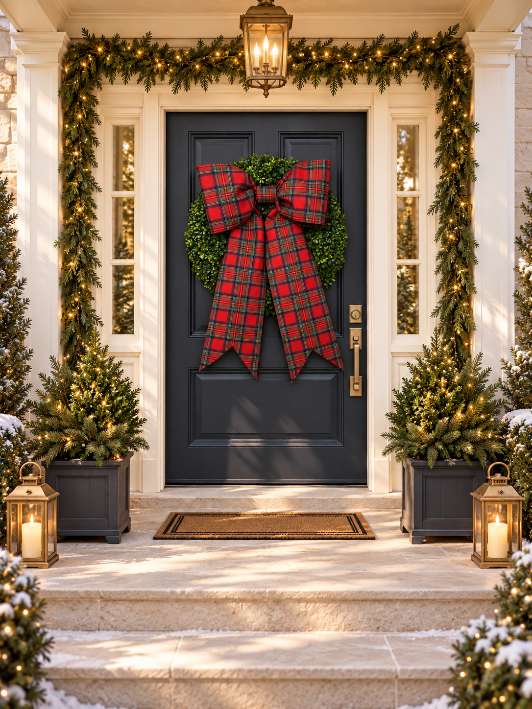 Classic Christmas Tartan Bow | Handmade Holiday Décor
